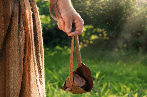a hand holding a slingshot